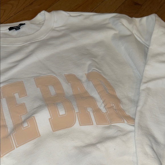The Bar Cream Sweatshirt with Beige Lettering - Picture 2 of 4